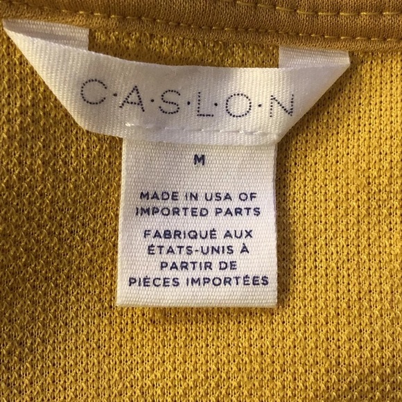 NWT Caslon Small Yellow Faux Shearling Teddy Sweater Lounge Tunic V-neck O16 - Picture 4 of 4
